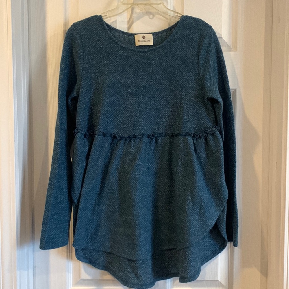 Teal baby doll style sweater